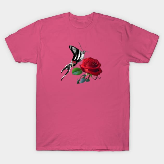 puttarfly and flowers T-Shirt by Dilhani